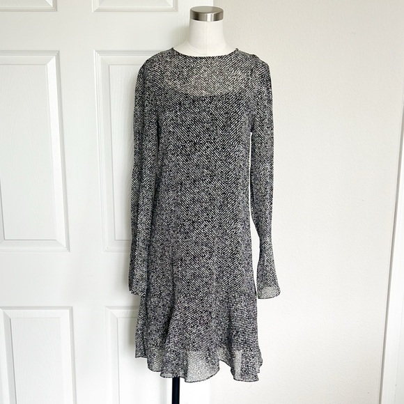 NWT Theory Marah Abstract Snake Print Silk Mini Dress - Picture 1 of 7